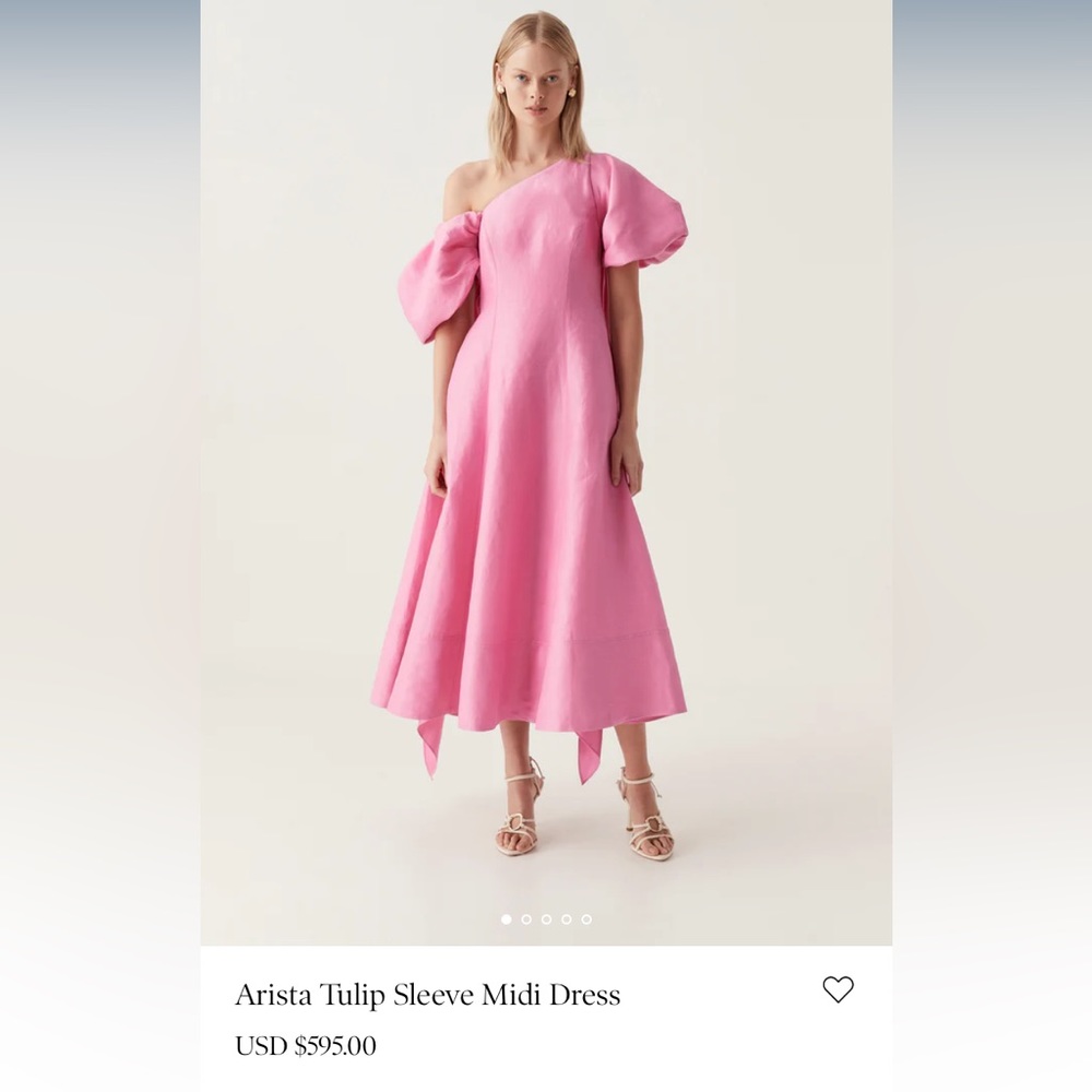 AJE Arista Tulip Sleeve Midi Dress